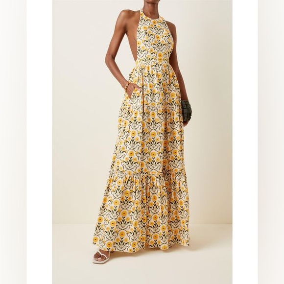 Agua by Agua Bendita Dresses & Skirts - Agua by Agua Bendita Dress Medium Yellow Halter Dress